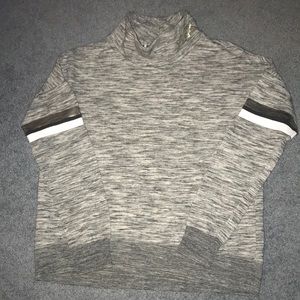 VS Pink heather gray  high neck sweatshirt
